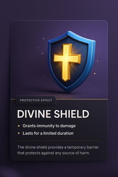 Divine Shield Illustration with Protective Effect Details