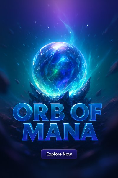 Dynamic Orb of Mana with Engaging Text Elements