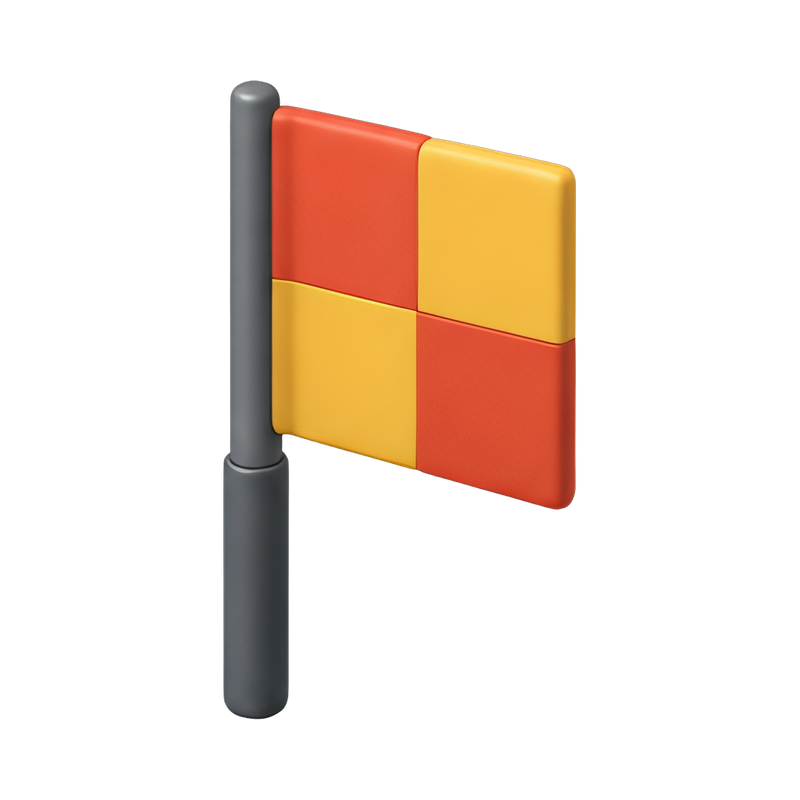 line judge with flag