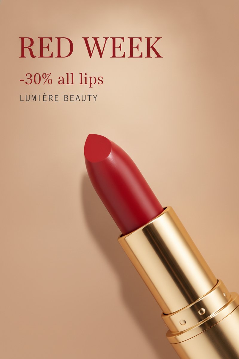 Stunning lipstick sale banner