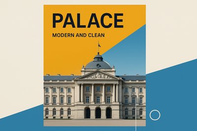 Minimalist Graphic Design Featuring Palace Architecture