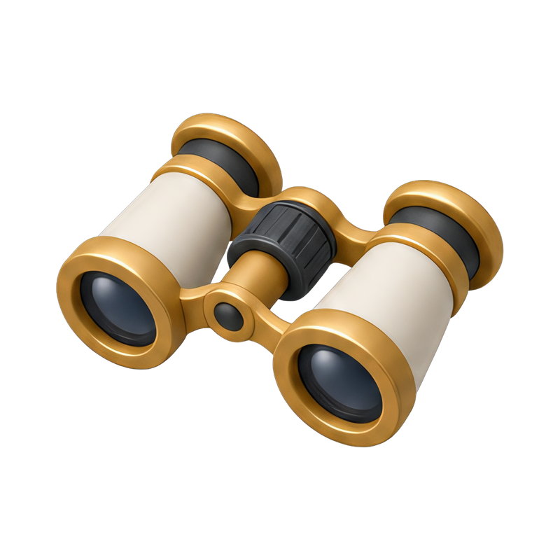 vintage opera glasses on table