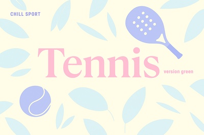 Fresh Green Tennis Theme with Playful Design Elements
