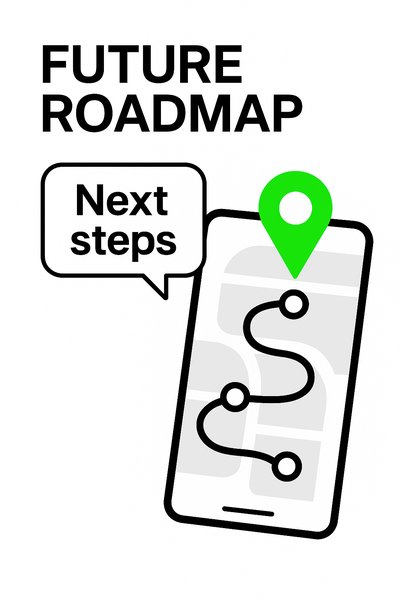 Future Roadmap Illustration with Mobile Device Graphic
