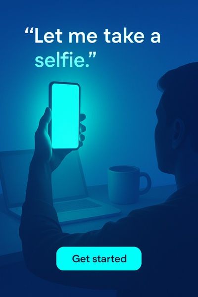 Person Holding Phone with Glowing Effects in Shadowed Composition