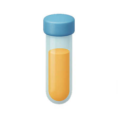 Illustration of a Test Tube with Orange Liquid