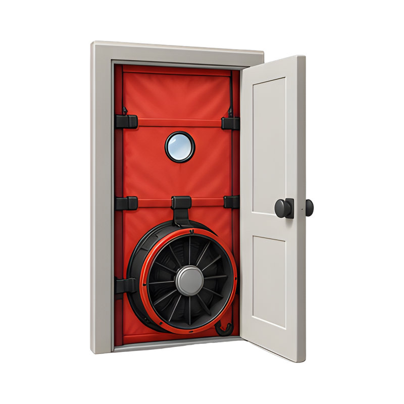 blower door test for airtightness