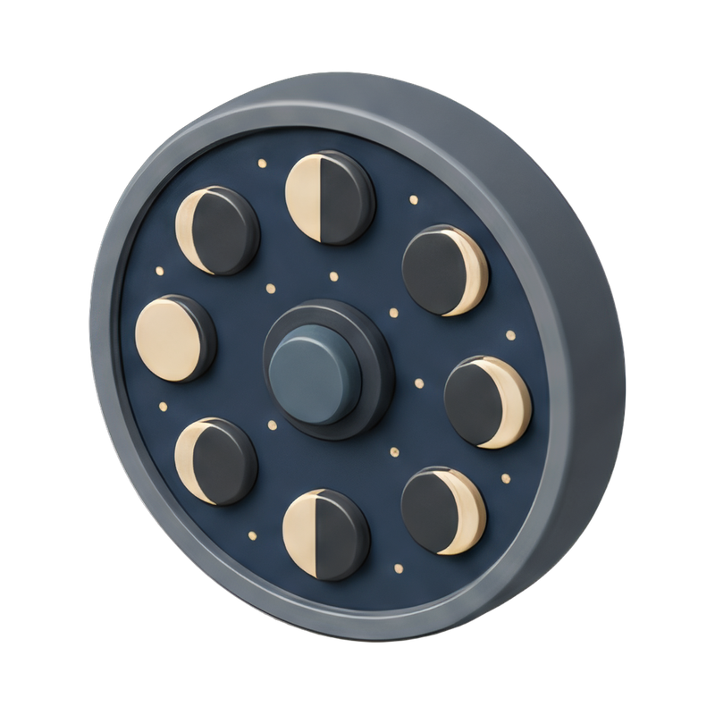 Elegant moon phase dial