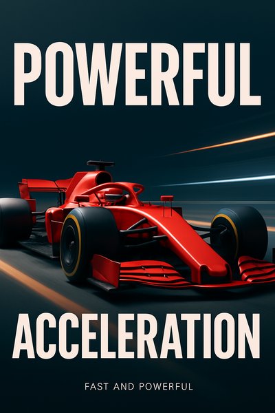 Dynamic Night Racing: Powerful Acceleration of a Formula One Car