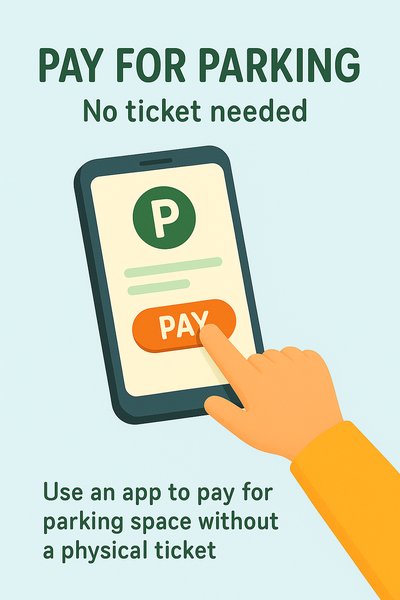Mobile App Interface for Parking Payment Instructions