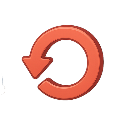 Stylized Refresh Icon with Arrow Design