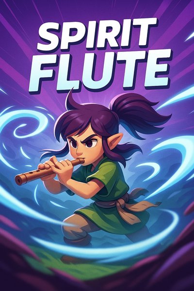 Dynamic Spirit Flute Illustration with Engaging Design