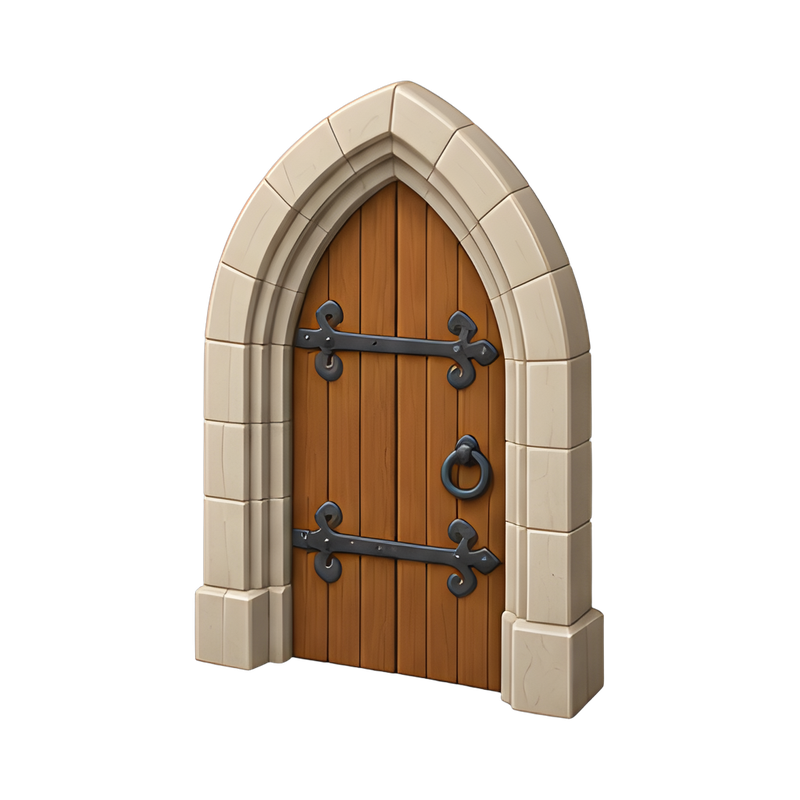 Pointed Arch Oak Door Design