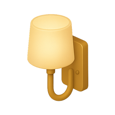 Stylish Wall Lamp Icon with Soft Glow