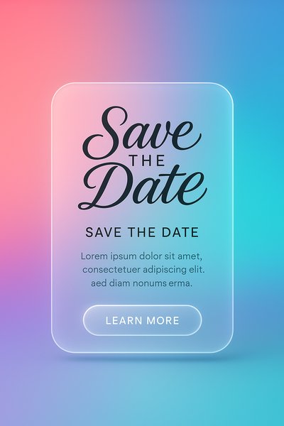 Futuristic Save the Date Wedding Invitation Design