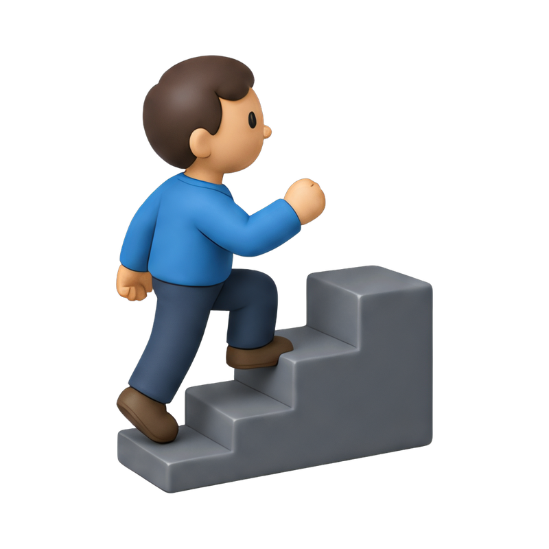 person climbing stairs
