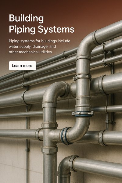 Stylish Illustration of Building Piping Systems for Web Design