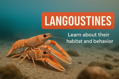 Informative Graphic on Langoustines with Underwater Imagery