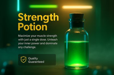 Strength Potion Design for LinkedIn Carousel Slide