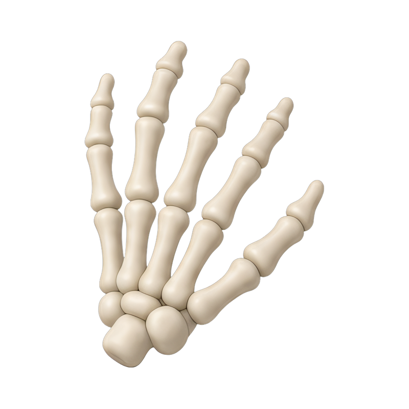 detailed skeleton hand anatomy