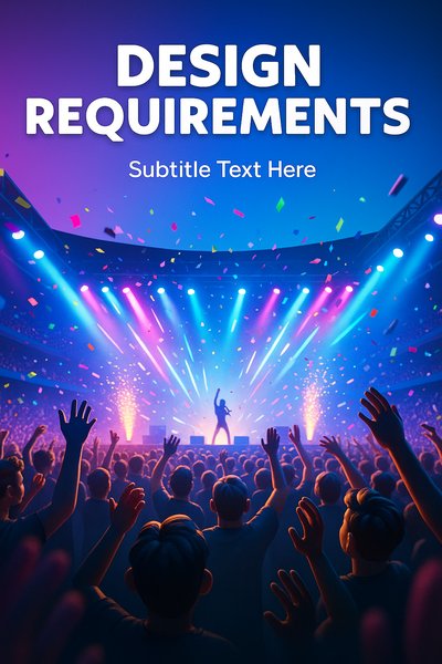 Vibrant Concert Scene with Dynamic Lighting Effects