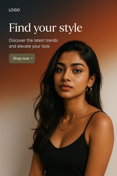 Stylish Indian Portrait of a Young Woman in Elegant Design
