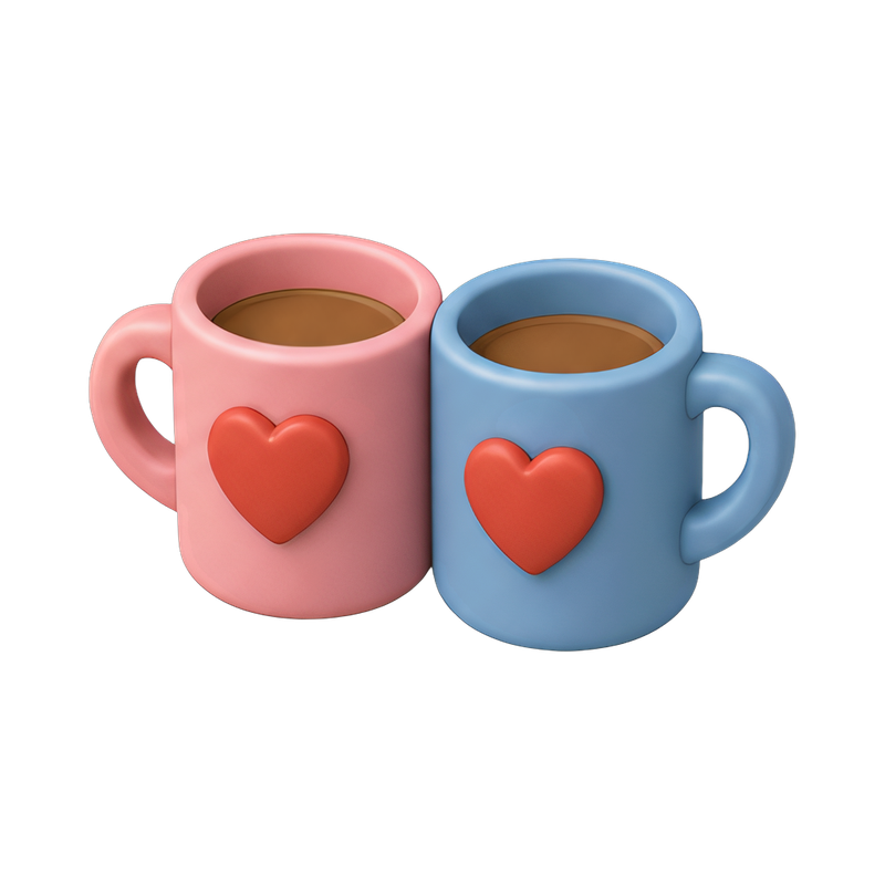 cozy matching couple mugs