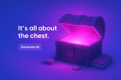 Illuminated Neon Chest with Glowing Interior
