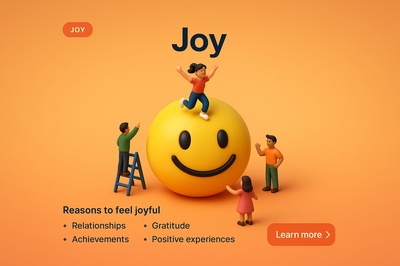 Joyful 3D Scene with Happy Characters and Smiley Face