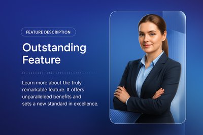 Professional Business Woman Portrait on Gradient Background