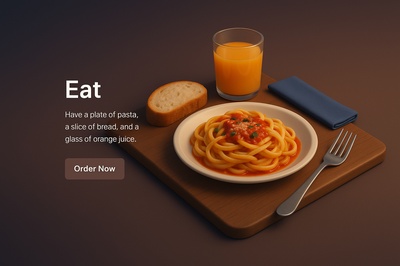Elevated View of a Delicious Meal Scene