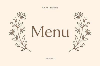 Elegant Floral Menu Design with Soft Colors