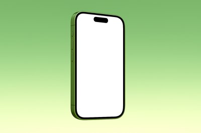 Floating Green Phone on Gradient Background