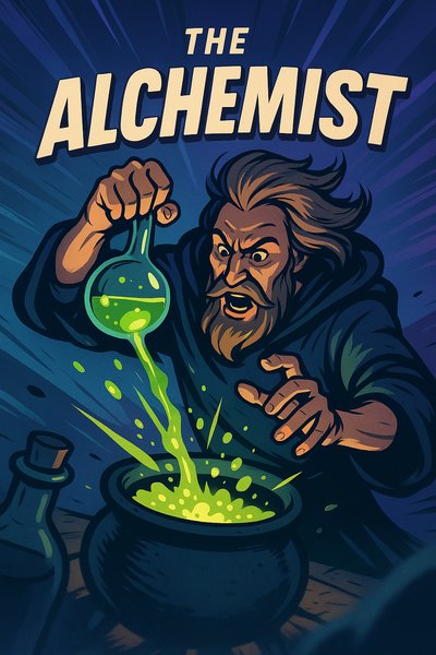 Dynamic Alchemist in Action - Captivating Illustration