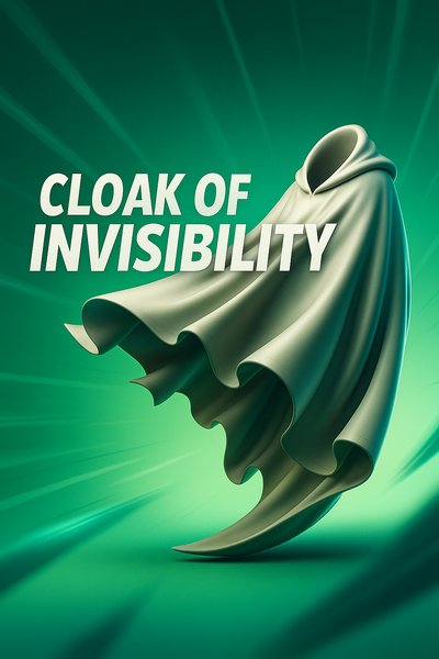 Dynamic Cloak of Invisibility Illustration with Vibrant Colors