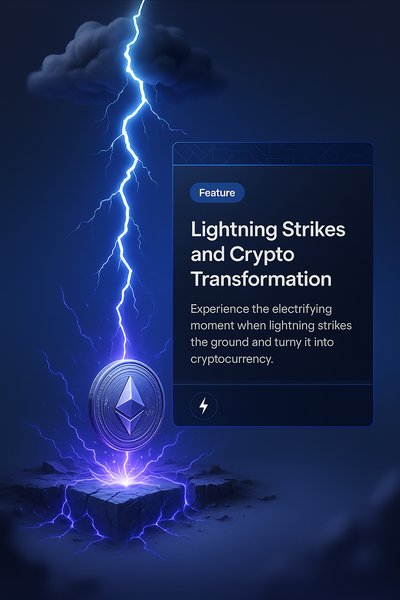 Lightning Strike: 3D Creative Concept for Crypto Transformation
