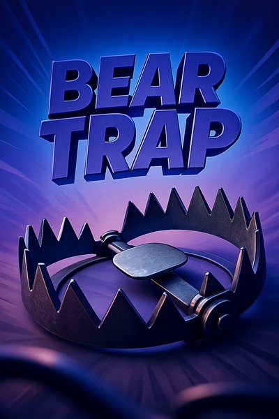 Dynamic Bear Trap Illustration in Vibrant Colors