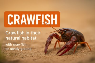 Crawfish in Natural Habitat with Sandy Background