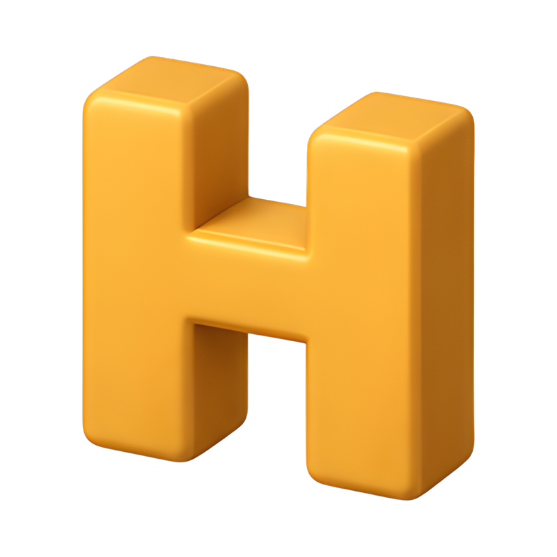 Stylish letter H design