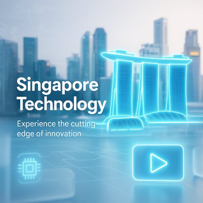 Futuristic Technology Promotion Featuring Singapore Skyline