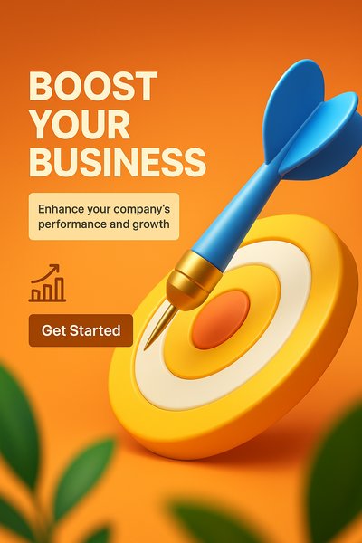 3D Promotional Graphic for Business Growth Services