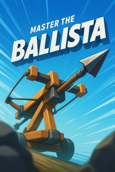 Dynamic Ballista Illustration with Bold Headline