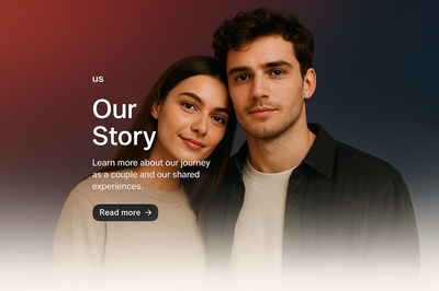 Stylish Web Design Featuring Couple's Story