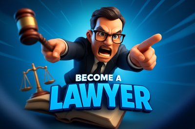 Dynamic Lawyer Illustration with Engaging Aesthetic