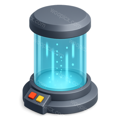 3D Icon of a Futuristic Teleportation Pod