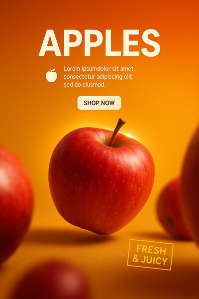 Fresh Juicy Apples - Eye-Catching Promotional Image