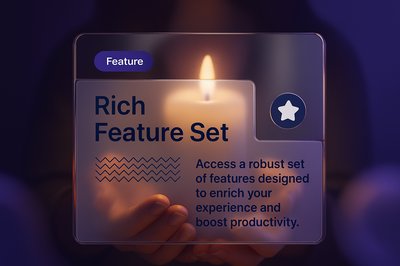 Candlelight in Hands with Interactive Feature Display