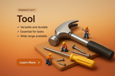 Detailed 3D Scene Featuring Tools and Characters