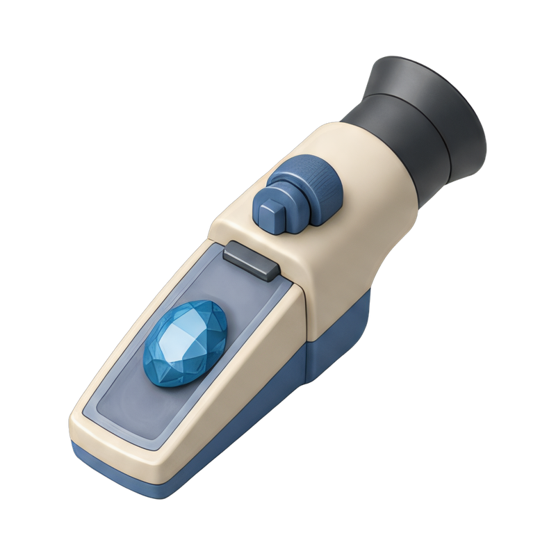 Precision refractometer for gems