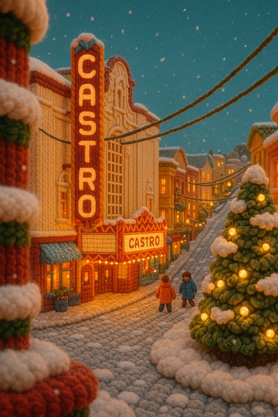 Charming Winter Scene in Castro District, San Francisco